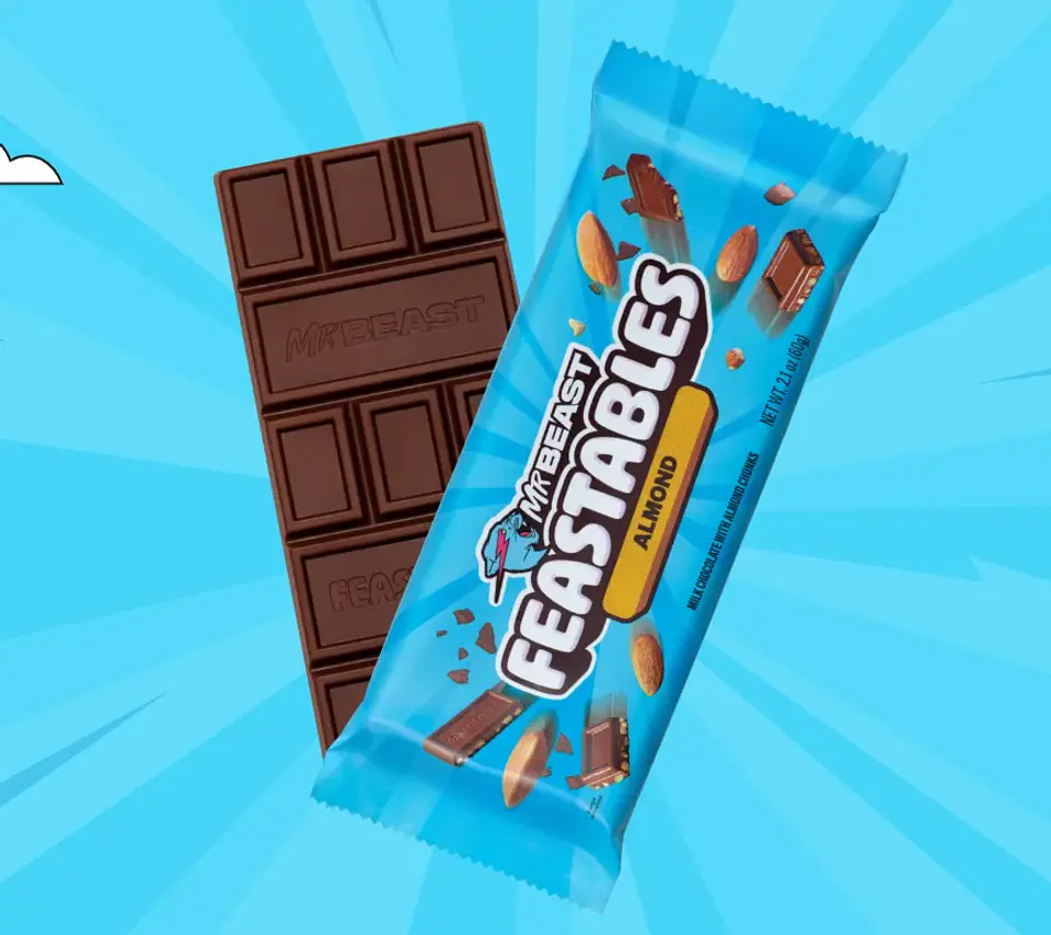 Almond Chocolate Bar 60Gr-Mr. Beast 2