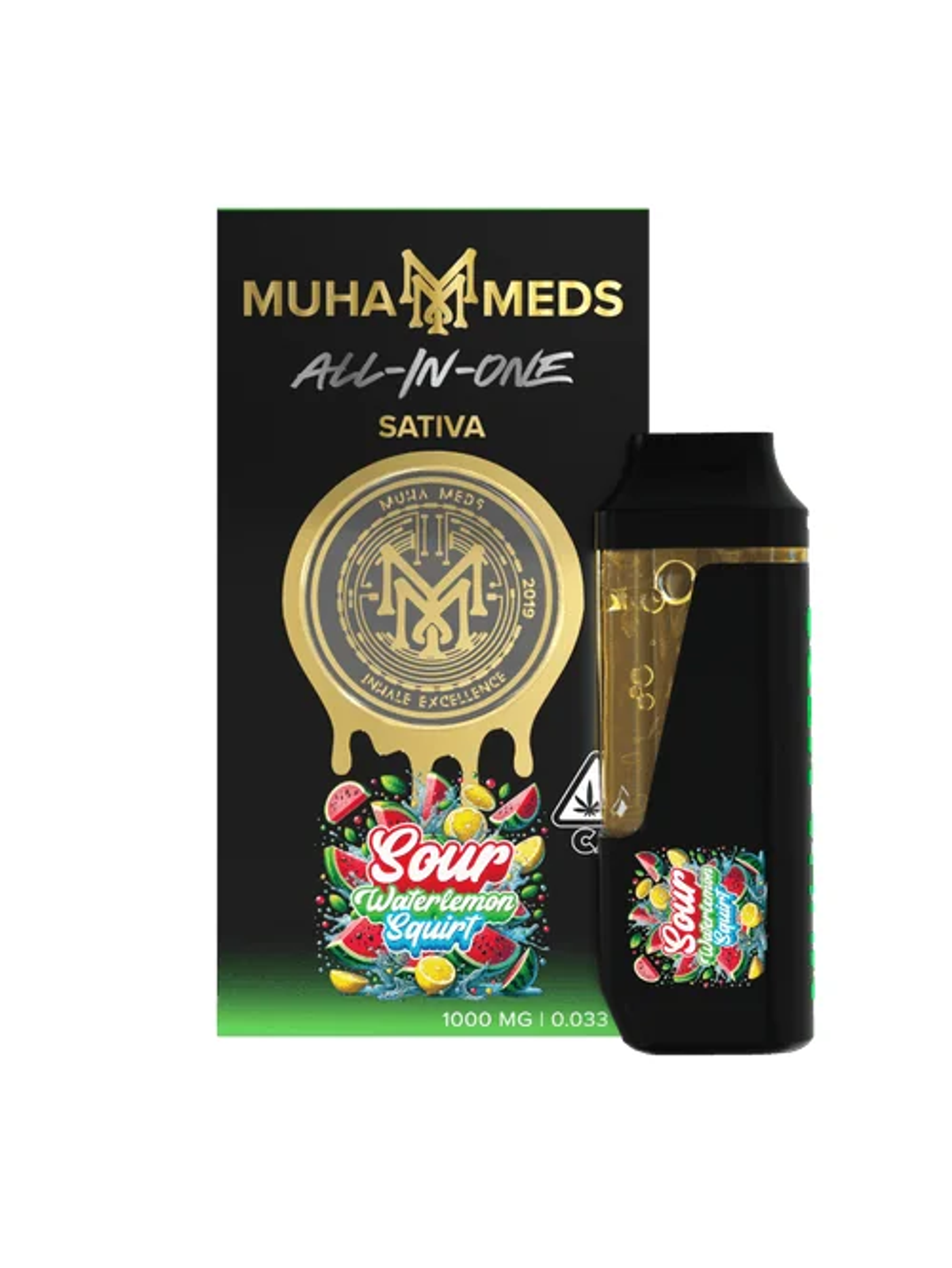 Full Cartridge Pod Batería Incluida Sour Watermelon 2Ml (Vacio)-Muha Meds 1