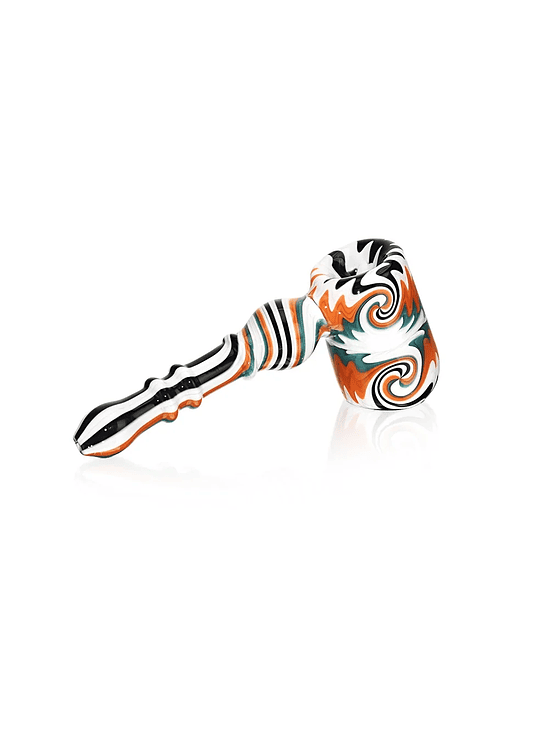 WIG WAG HAMMER PIPE COLOR WHITE-CALVO GLASS 1