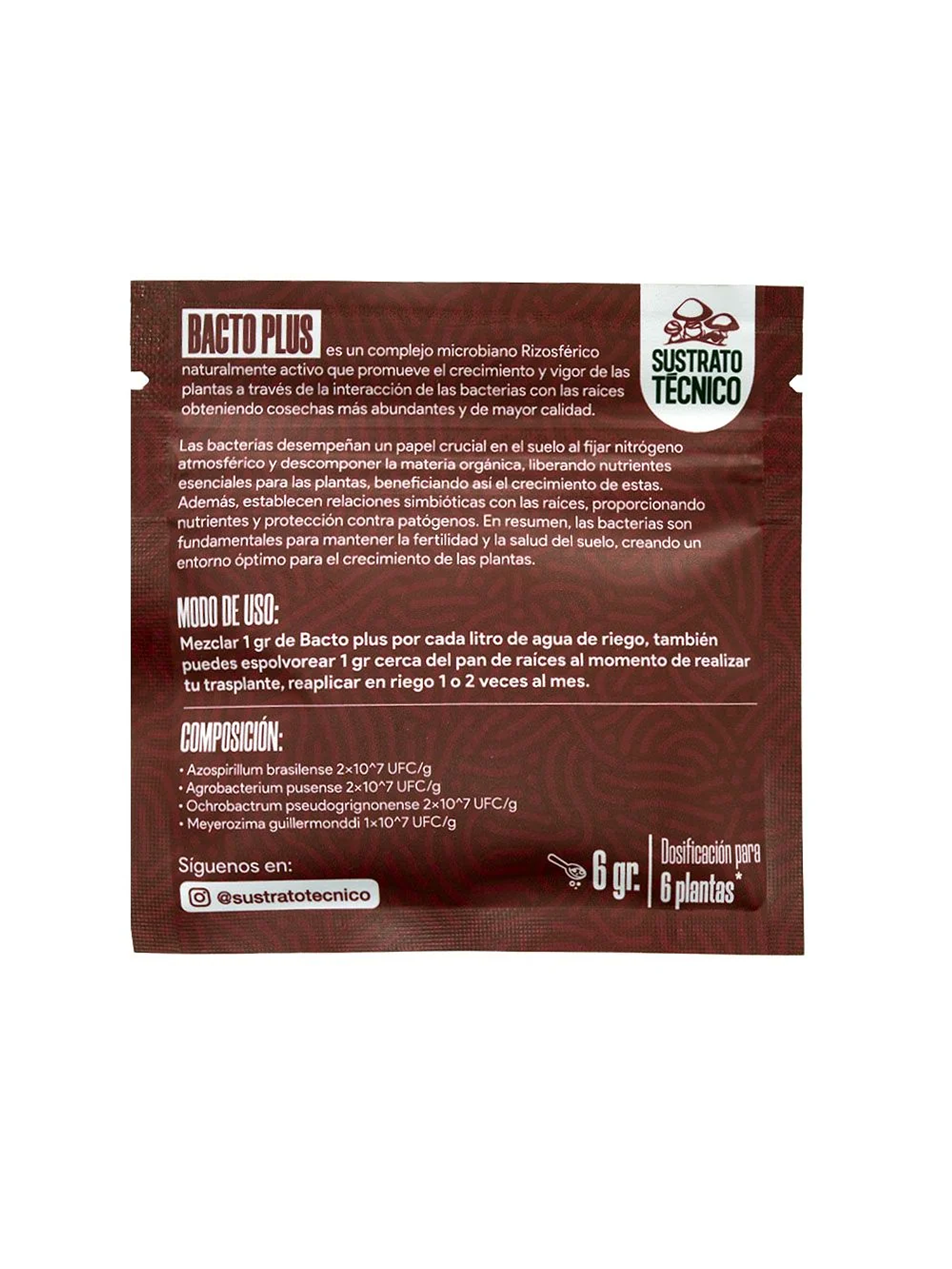 Bacto Plus (50G/6G) - Sustrato Tecnico 2