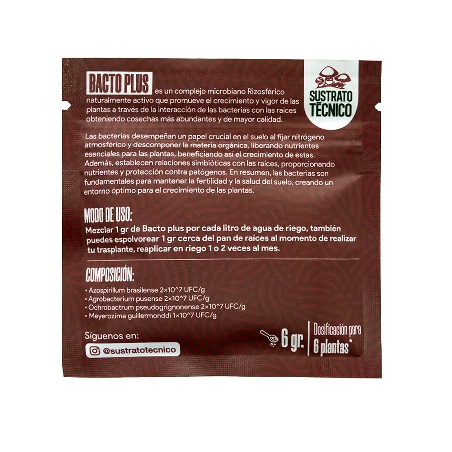 Bacto Plus (50G/6G) - Sustrato Tecnico 2
