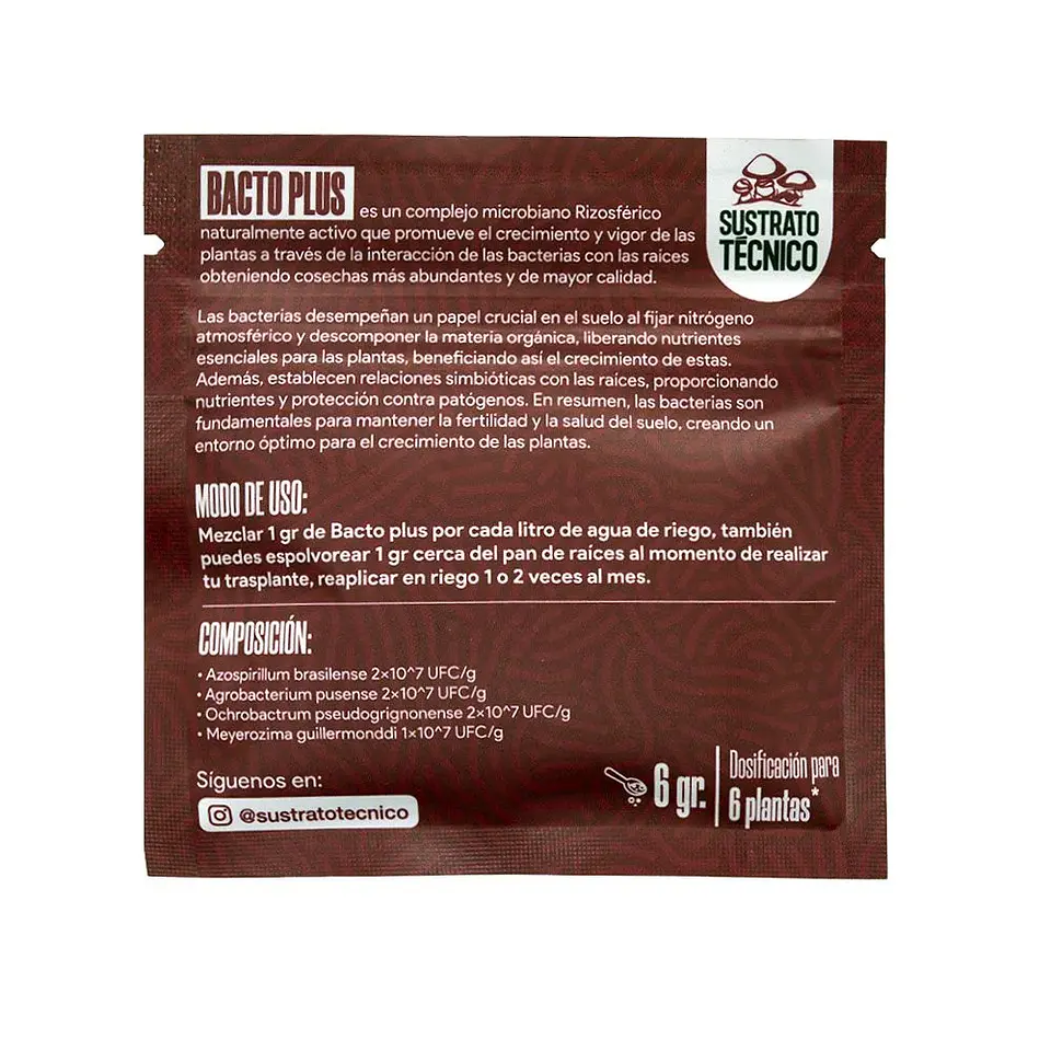 Bacto Plus (50G/6G) - Sustrato Tecnico 2