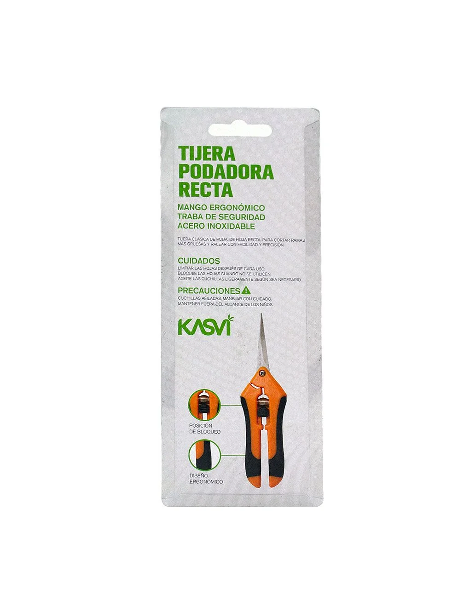 Tijera Podadora Recta 17Cm-Kasvi 4