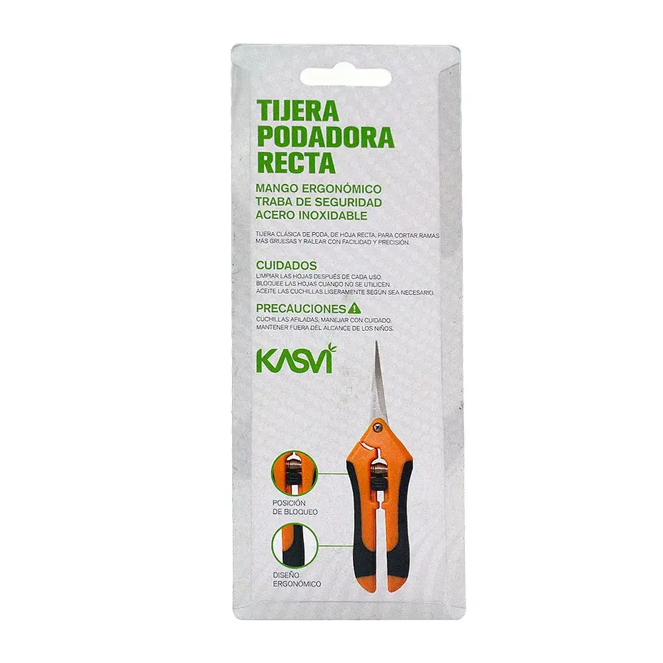 Tijera Podadora Recta 17Cm-Kasvi 4
