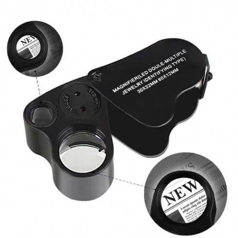 Lupa Con Luz Led 30X Y 60X-Bransio 2