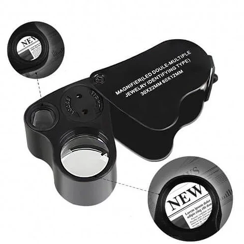 Lupa Con Luz Led 30X Y 60X-Bransio