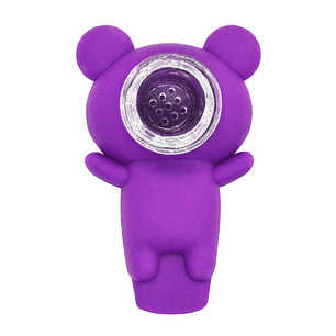 Pipa Oso de Silicona Purple