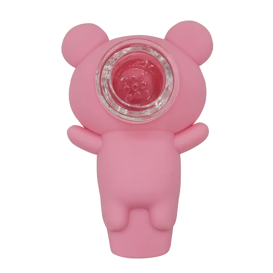 Pipa Oso De Silicona Pink 2