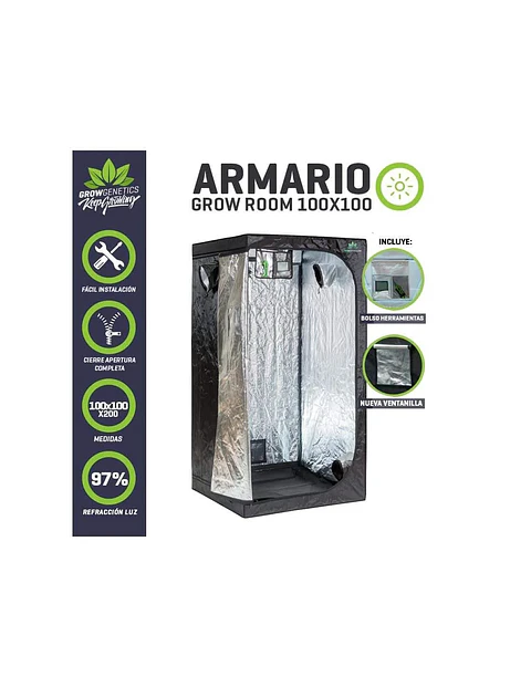 Carpa De Cultivo 100X100X200-Grow Genetics