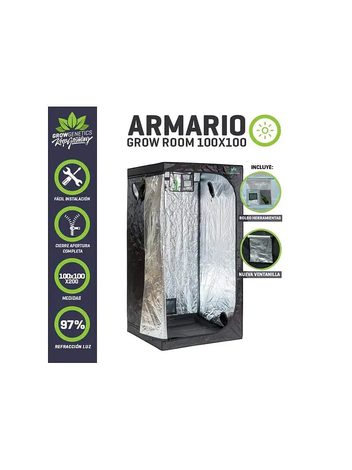 Carpa De Cultivo 100X100X200-Grow Genetics 1