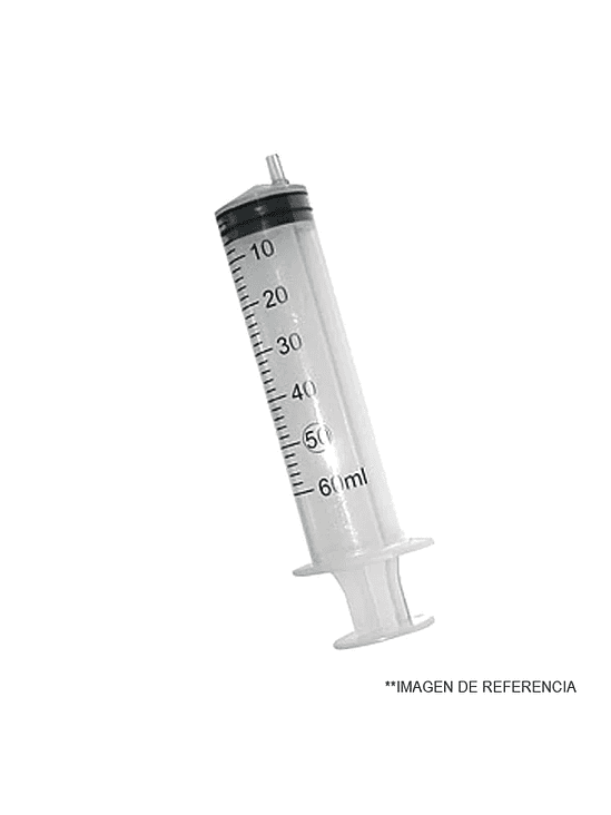 JERINGA 60CC PUNTA AGUJA LUER 1