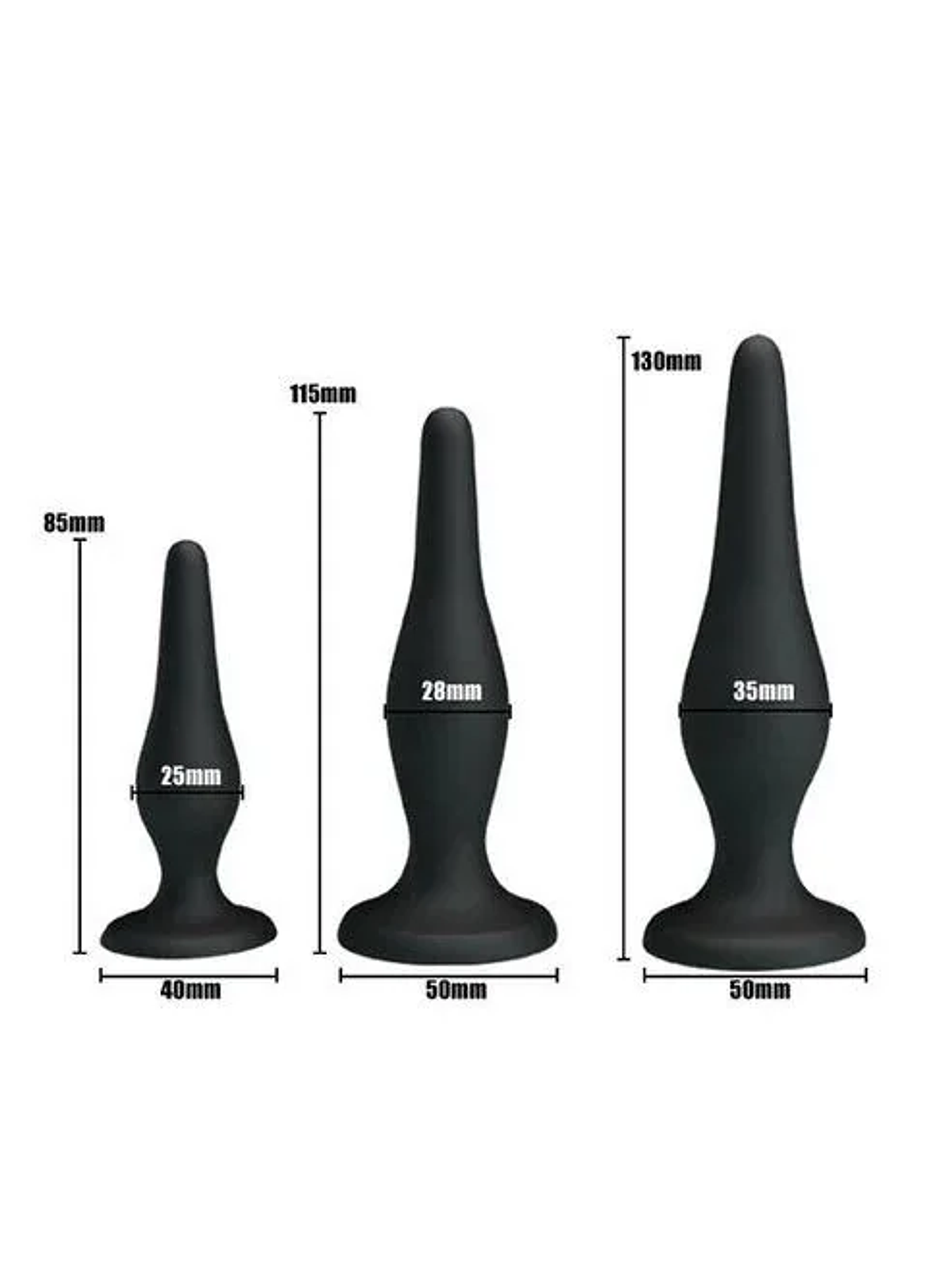 Kit Anal 3 Piezas Negro 2