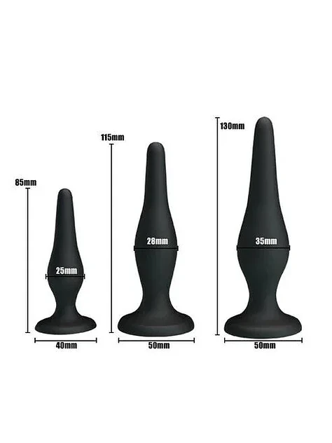 Kit Anal 3 Piezas Negro 2