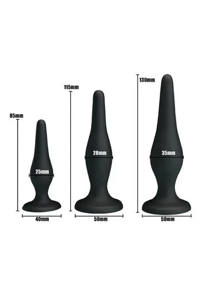 Kit Anal 3 Piezas Negro 2