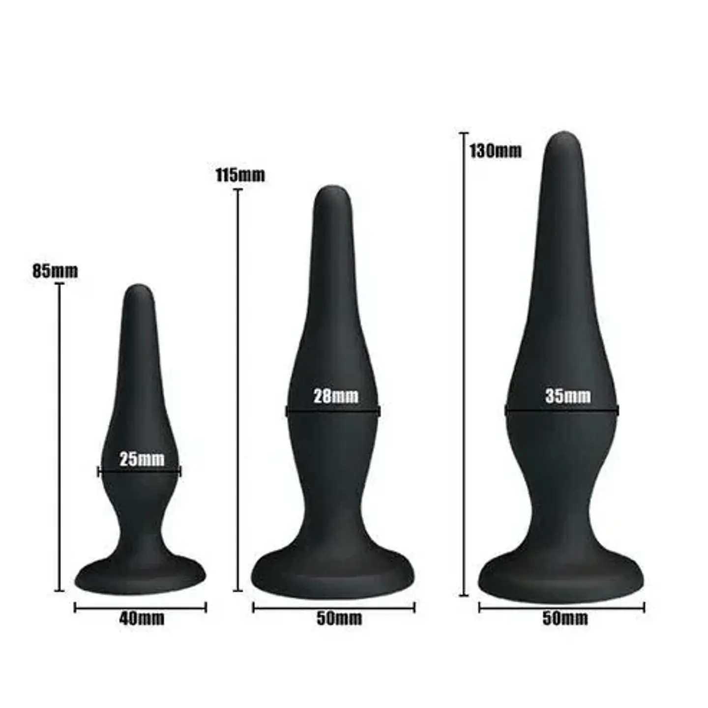 Kit Anal 3 Piezas Negro 2