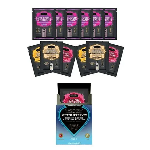 Set Kama Sutra "Get Slippery" – Lubricación Exquisita En Formato De Bolsillo