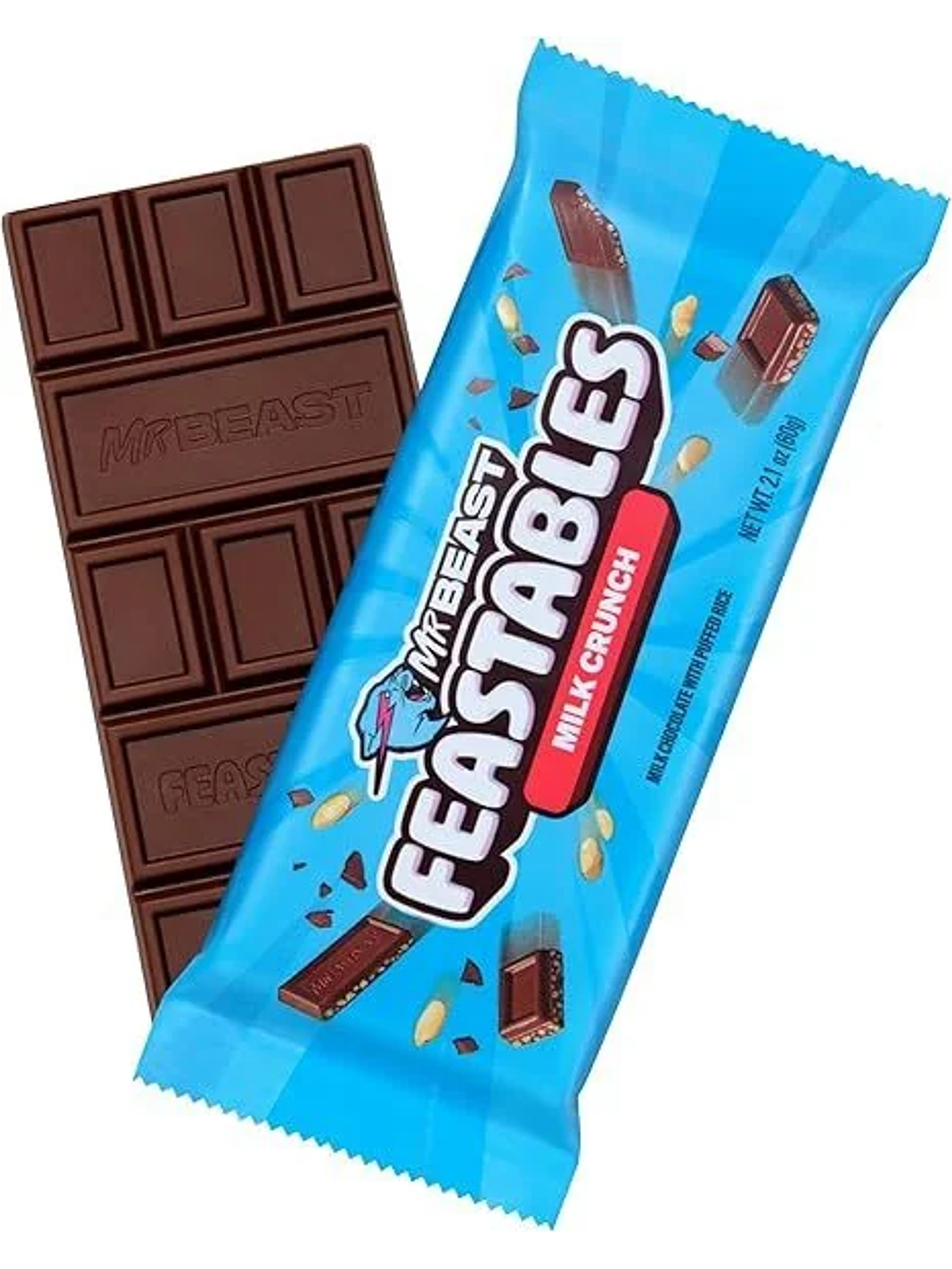 Mr. Beast Feastables Milk Crunch Chocolate Barra 60Gr 1