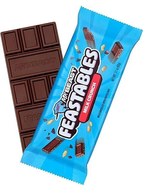 Mr. Beast Feastables Milk Crunch Chocolate Barra 60Gr 1