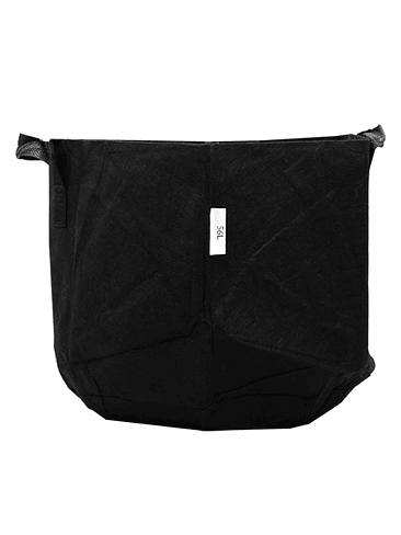 MACETA TEXTIL NEGRA 56L-KASVI 1