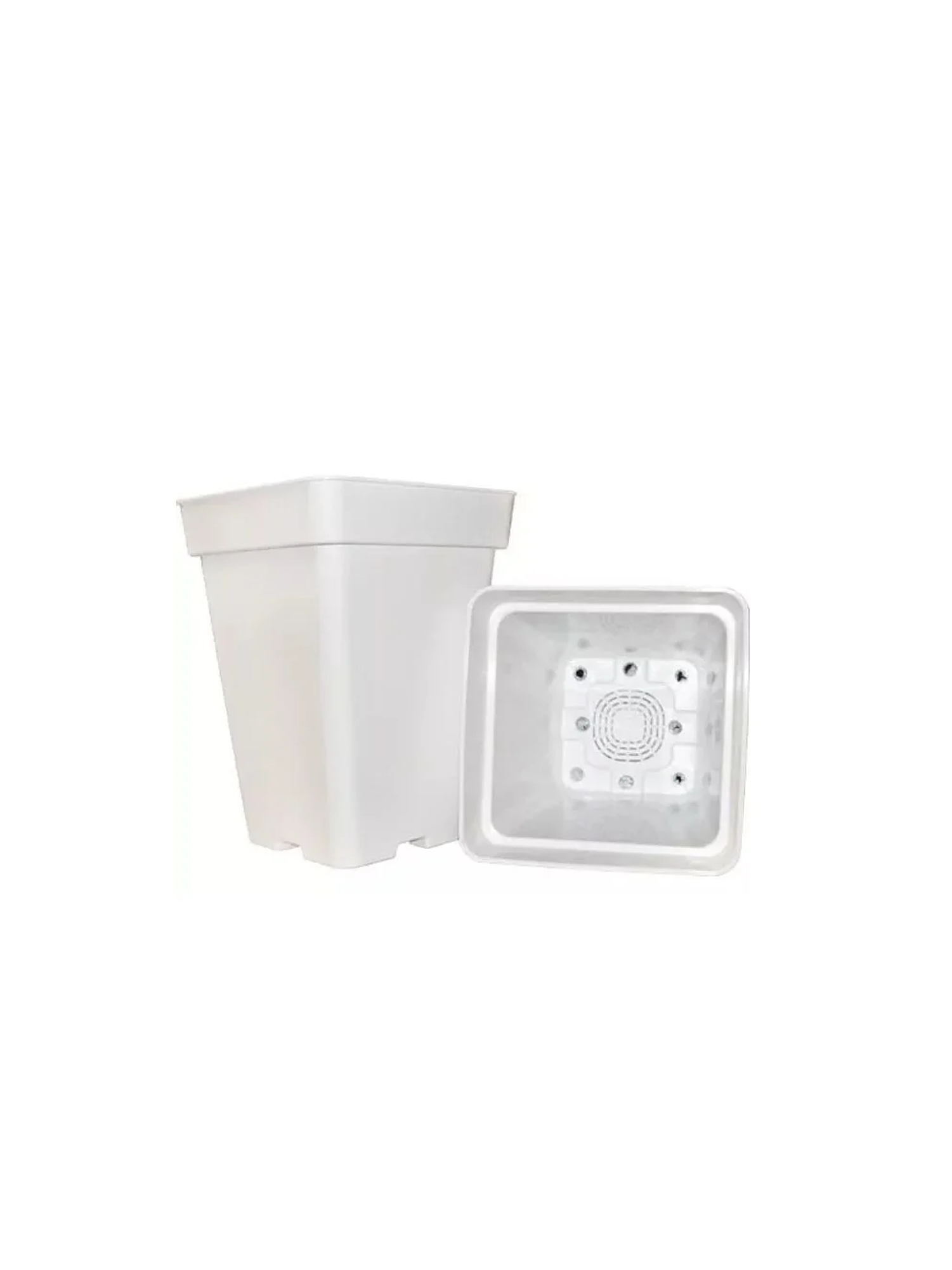 Pack Exterior Maceta Cuadrada Blanca 11Lt X 6Und 1