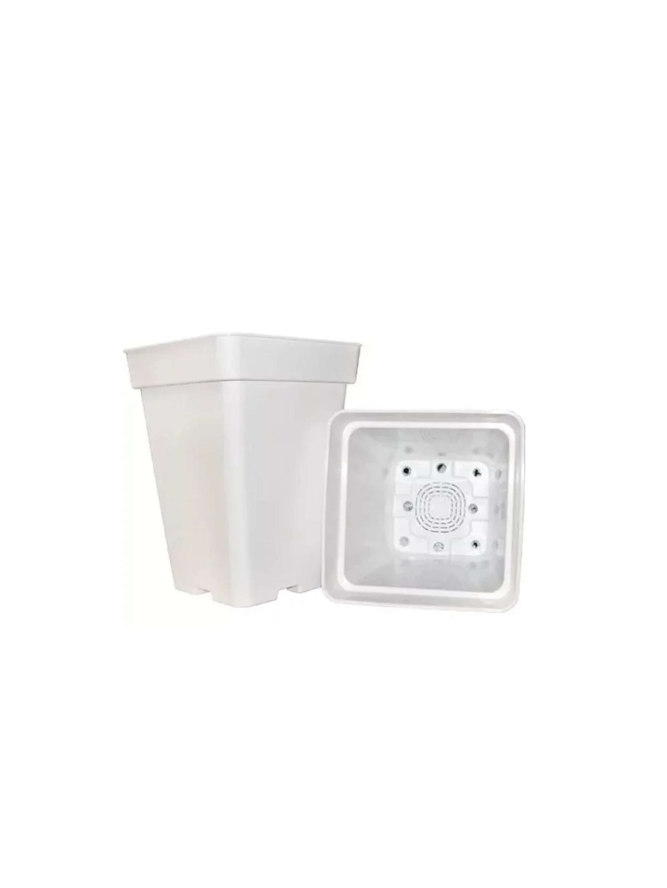 Pack Exterior Maceta Cuadrada Blanca 11Lt X 6Und 1