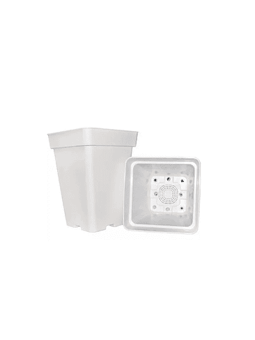 PACK EXTERIOR MACETA CUADRADA BLANCA 11LT X 6UND 1