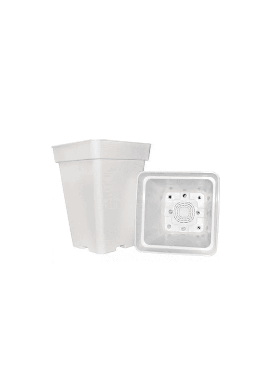 PACK EXTERIOR MACETA CUADRADA BLANCA 11LT X 6UND 1