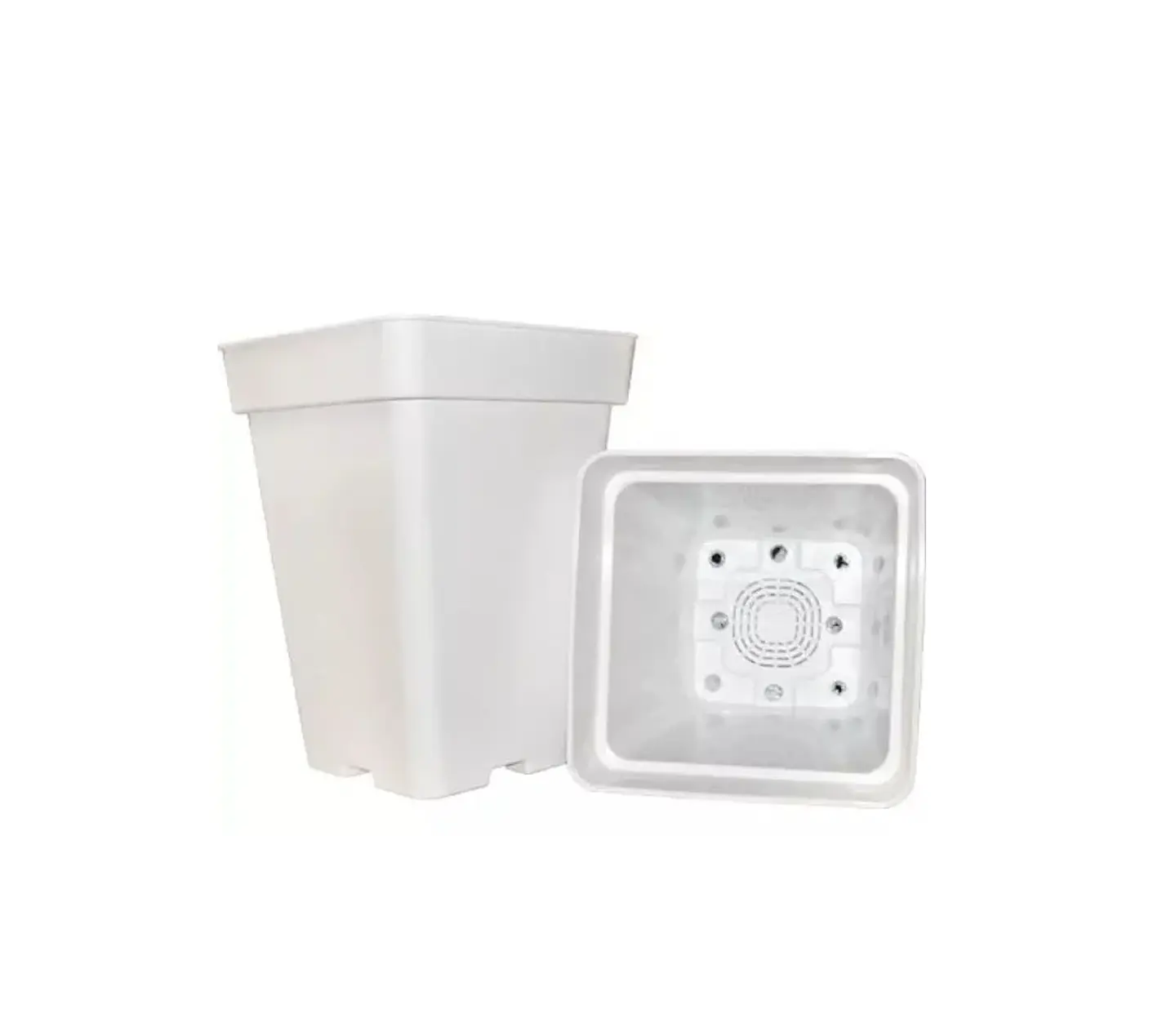 Pack Exterior Maceta Cuadrada Blanca 11Lt X 6Und 1