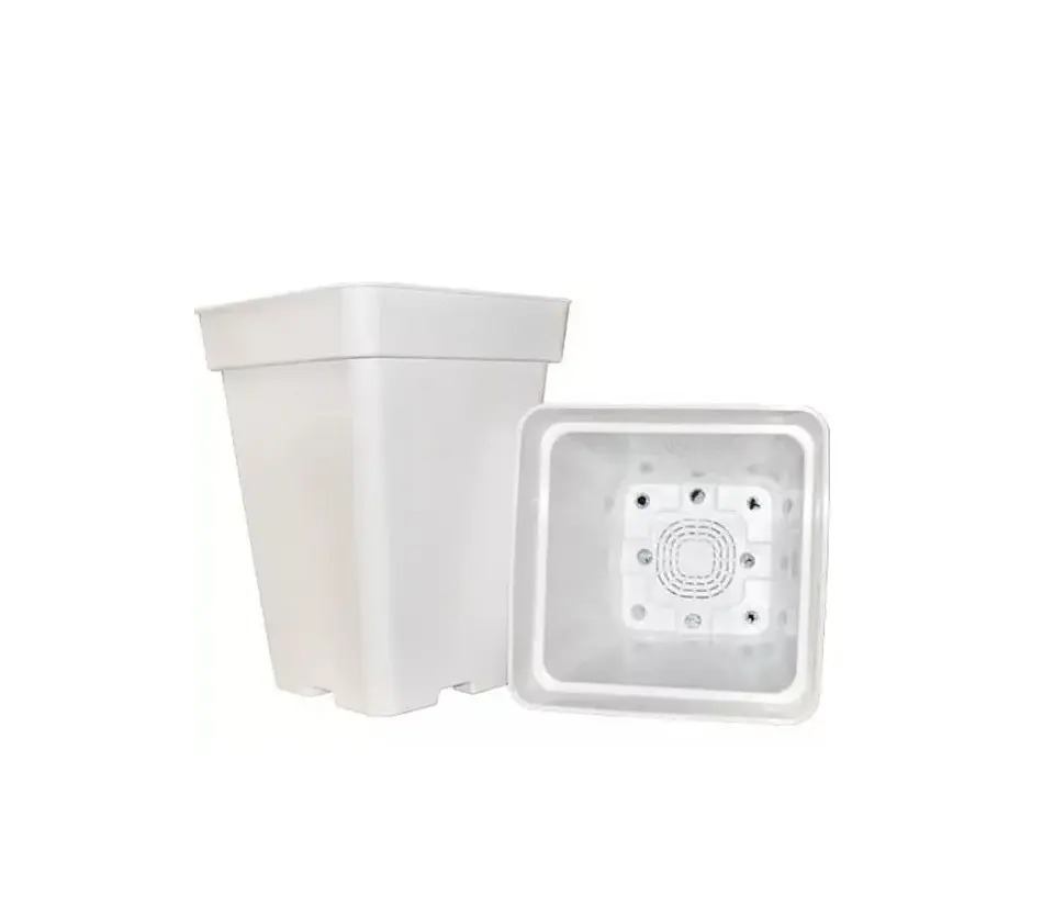 Pack Exterior Maceta Cuadrada Blanca 11Lt X 6Und 1