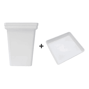 Pack Exterior Maceta Y Plato Blanco 11Lt 6Un