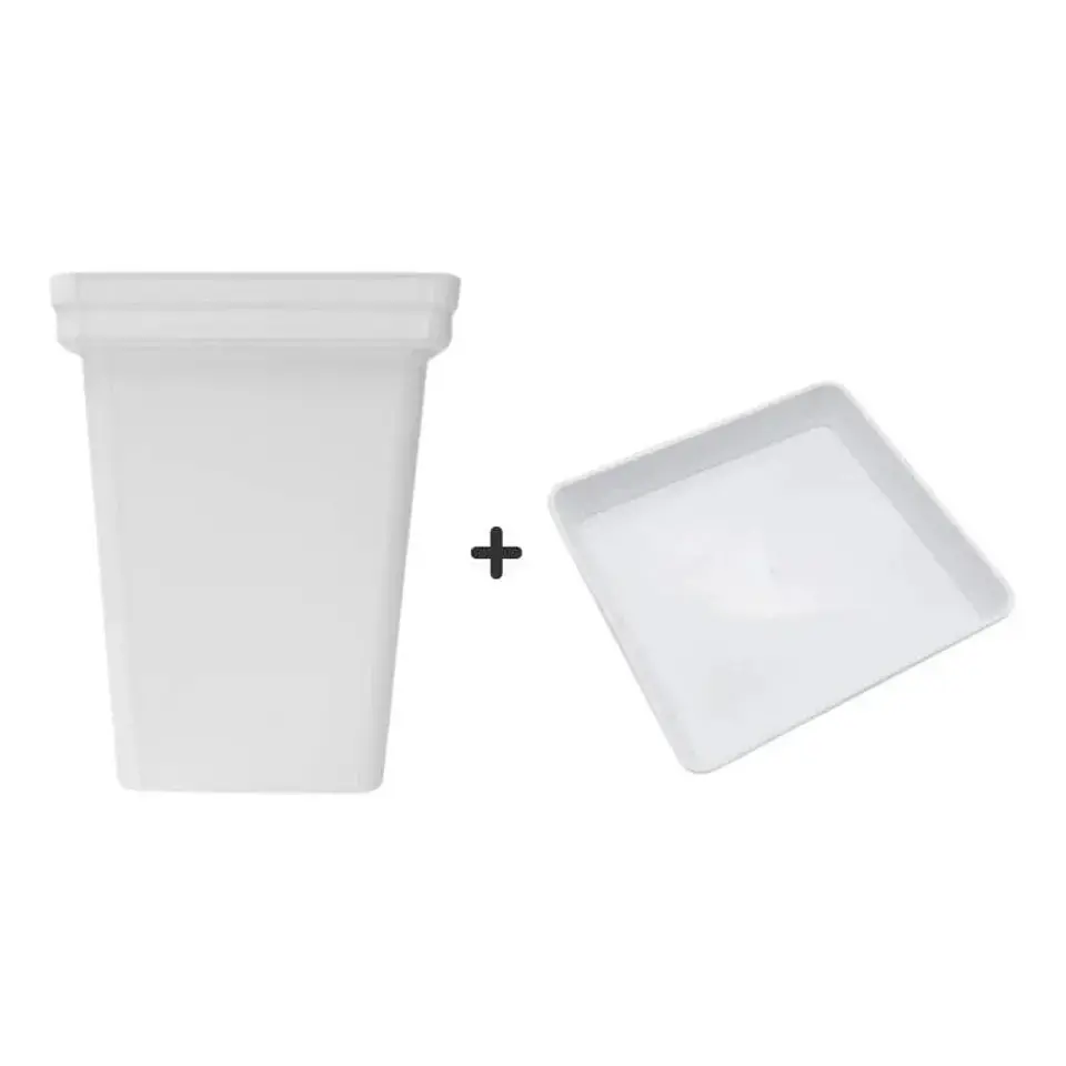 Pack Exterior Maceta Y Plato Blanco 11Lt 6Un 1