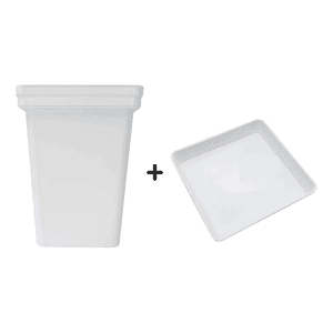 Pack Exterior Maceta Y Plato Blanco 18Lt 6Ud