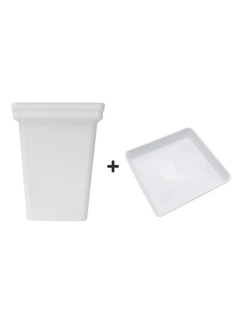 Pack Exterior Maceta Y Plato Blanco 18Lt 6Ud 1