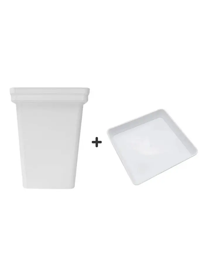 Pack Exterior Maceta Y Plato Blanco 18Lt 6Ud 1