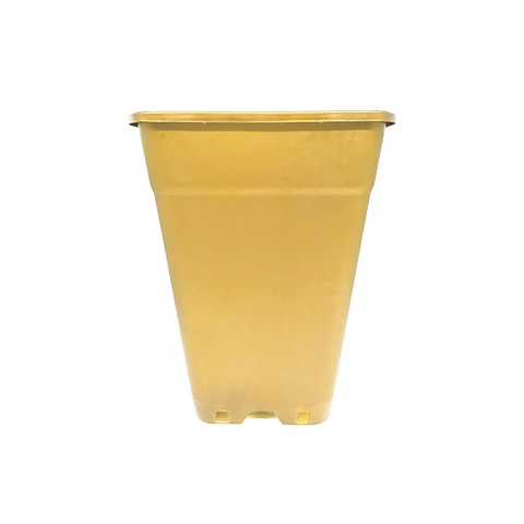 Maceta Cuadrada Dorada 18Lt