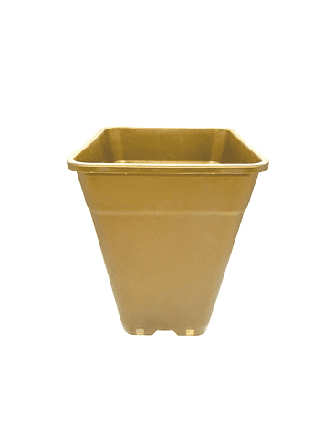 MACETA CUADRADA DORADA 18LT 2