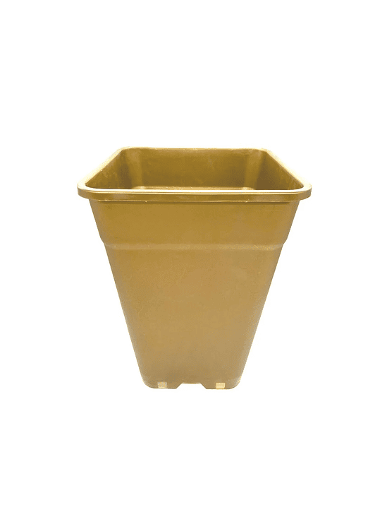 MACETA CUADRADA DORADA 18LT 2