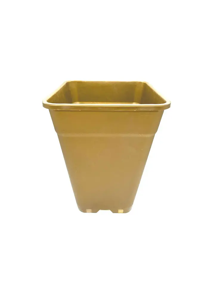 Maceta Cuadrada Dorada 18Lt 2