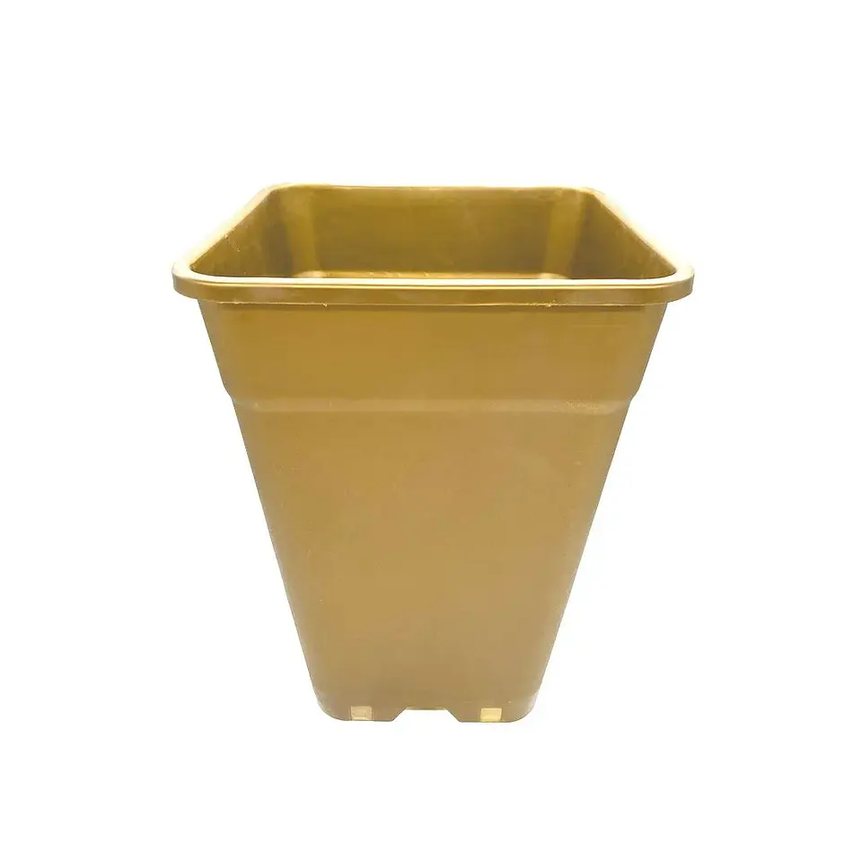 Maceta Cuadrada Dorada 18Lt 2