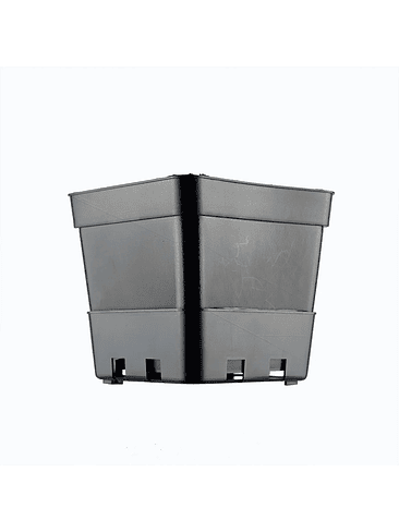 MACETA CUADRADA NEGRA 1.65LT 1