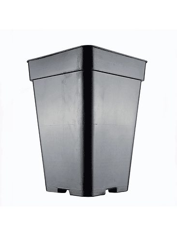 MACETA CUADRADA NEGRA 7LT 1