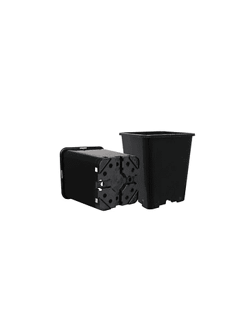 PACK EXTERIOR MACETA CUADRADA NEGRA 11LT X 6UND 1