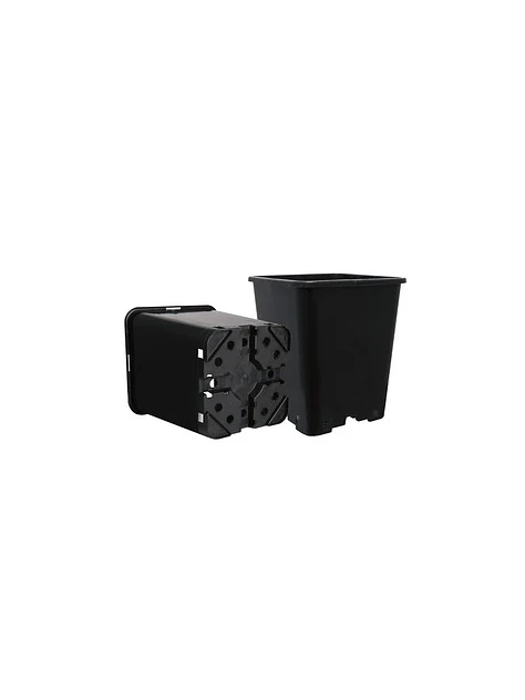 Pack Exterior Maceta Cuadrada Negra 11Lt X 6Und 1