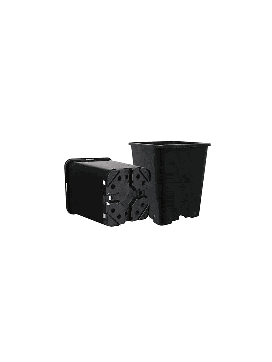 PACK EXTERIOR MACETA CUADRADA NEGRA 11LT X 6UND 1