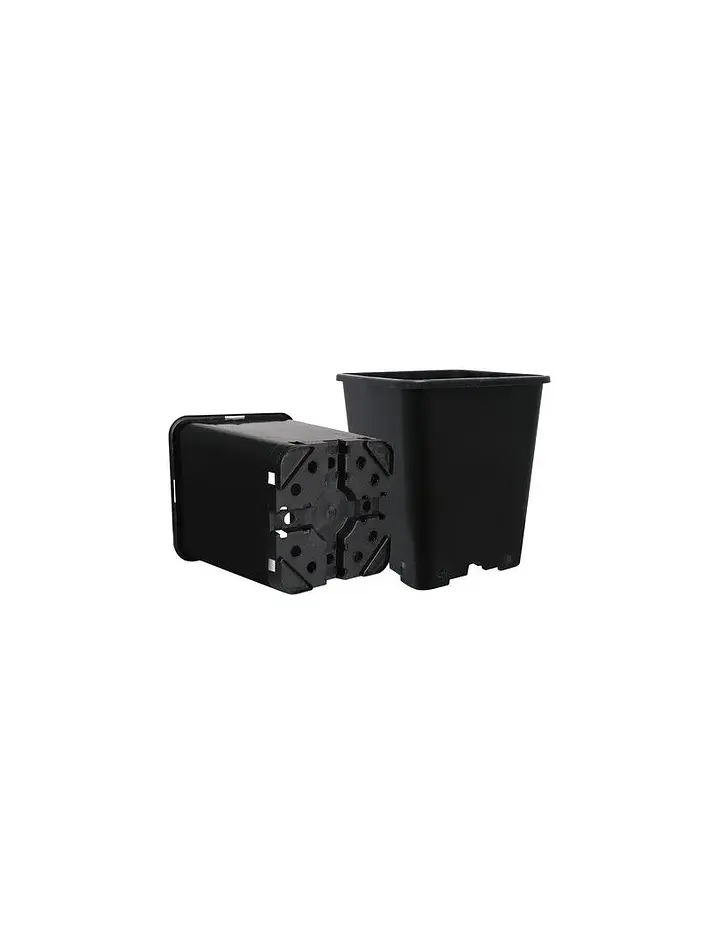 Pack Exterior Maceta Cuadrada Negra 11Lt X 6Und 1