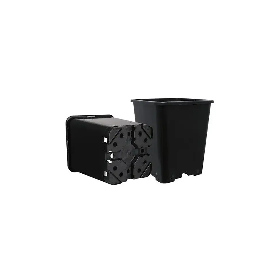 Pack Exterior Maceta Cuadrada Negra 11Lt X 6Und 1