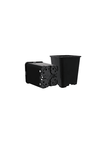 PACK EXTERIOR MACETA CUADRADA NEGRA 18LT X 6UD 1