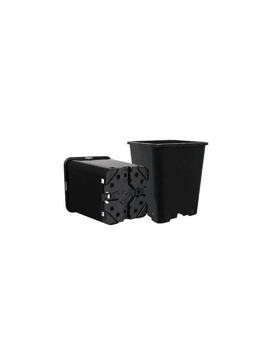 PACK EXTERIOR MACETA CUADRADA NEGRA 18LT X 6UD 1