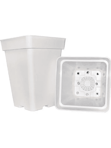 PACK EXTERIOR MACETA CUADRADA BLANCA 18LT X 6UD 1