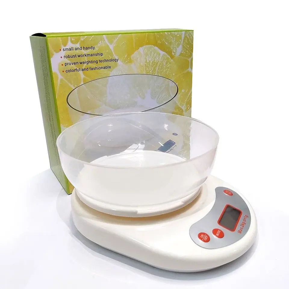 Pesa Gramera Blanca Con Bowl 5Kg 1